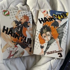 Haikyuu anime manga books 1 & 3